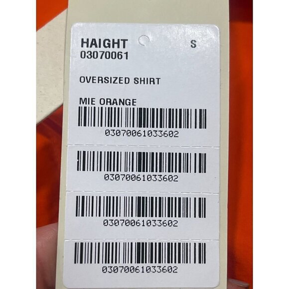 HAIGHT. Oversized Shirt in Mie Orange Small New Womens Button Down Blouse Top - Picture 9 of 13